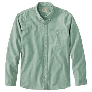 NWOT Men’s Comfort Stretch Chambray Shirt Long Sleeve Untucked Fit Size 4XL